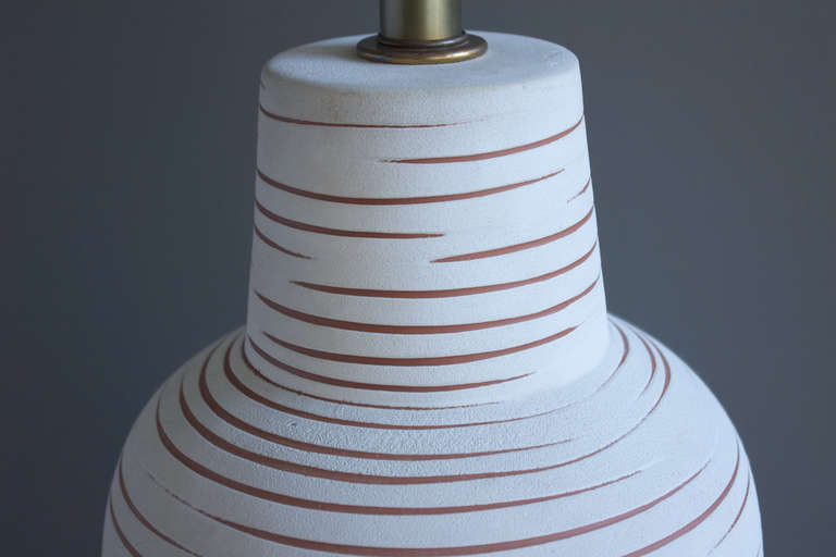 American Large Ceramic Table Lamp by Design Technics