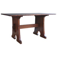 Antique Arts & Crafts Oak Library Table by L. & J. G. Stickley