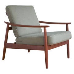 Adjustable Teak Lounge Chair by Arne Vodder for France 
Son