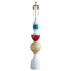 Large Italian Plaster Table Lamp