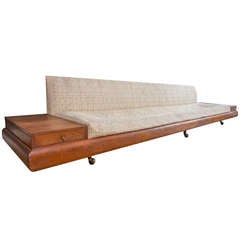 Adrian Pearsall for Crafts Associates Custom Walnut Sofa