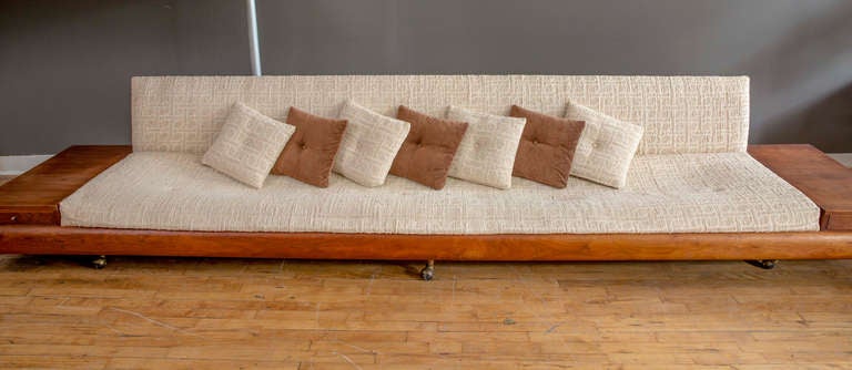 American Adrian Pearsall for Crafts Associates Custom Walnut Sofa