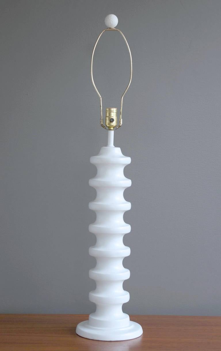 American Sculptural Plaster Table Lamp