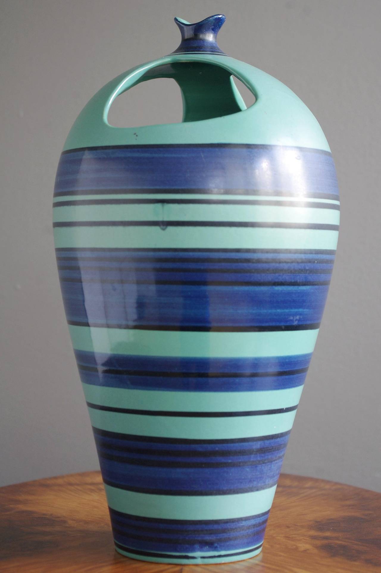 A glazed ceramic 