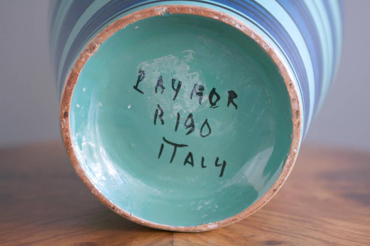 Mid-20th Century Alvino Bagni Ceramic Vase for Raymor For Sale