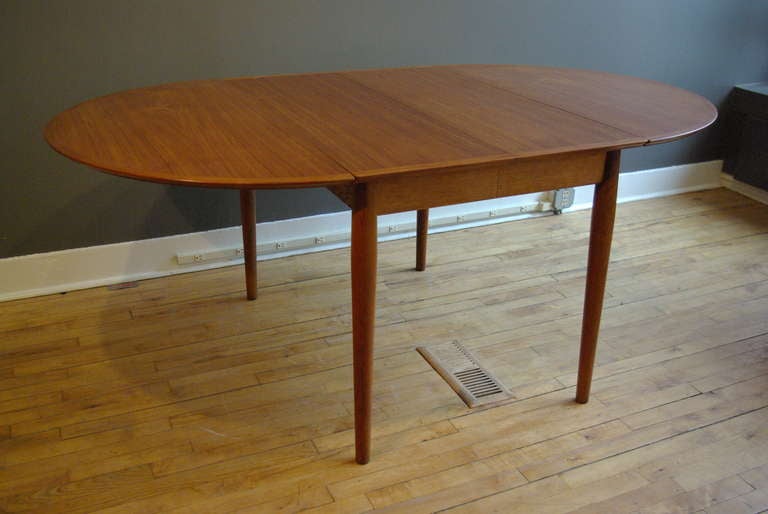Arne Vodder for George Tanier Teak Drop-Leaf Dining Table