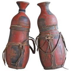 Pair of Oromo Wood Vessels from Ethiopia