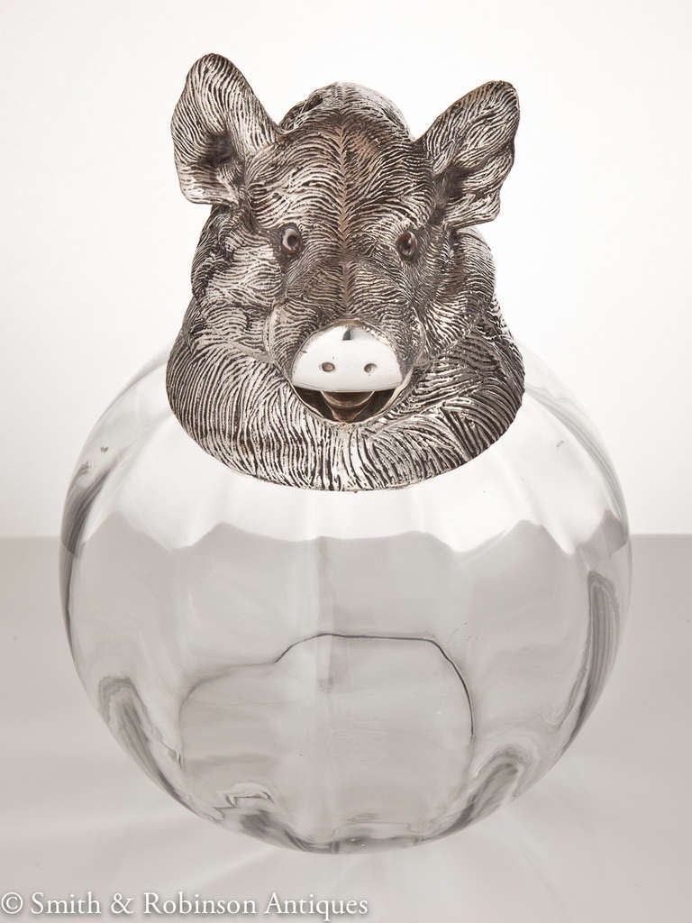 Large & Impressive Boars Head Novelty Pitcher Spain c.1960 In Excellent Condition In London, GB