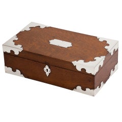 English Oak Cigar Box by Makers 'Mappin & Webb' London 1887 9