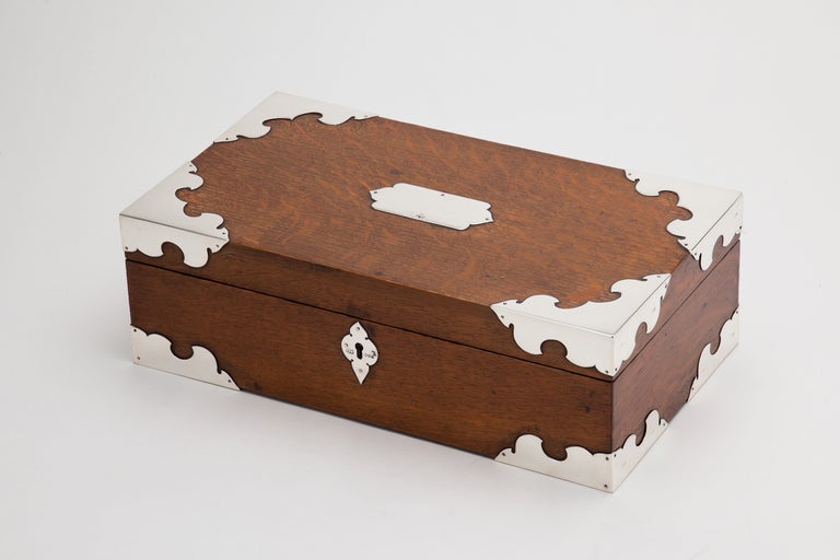 20th Century English Oak Cigar Box by Makers 'Mappin & Webb', London, 1887