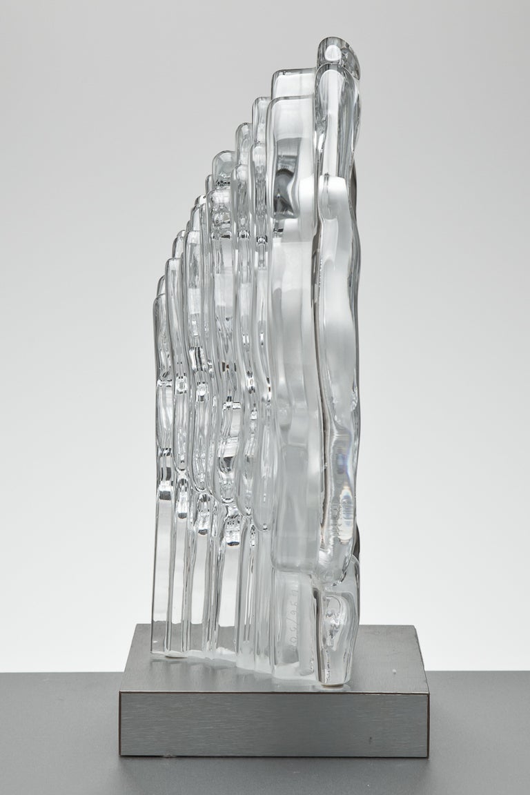 French Daum L'Homme Arborescent by Jean Pierre Demarchi Glass Sculpture 1978