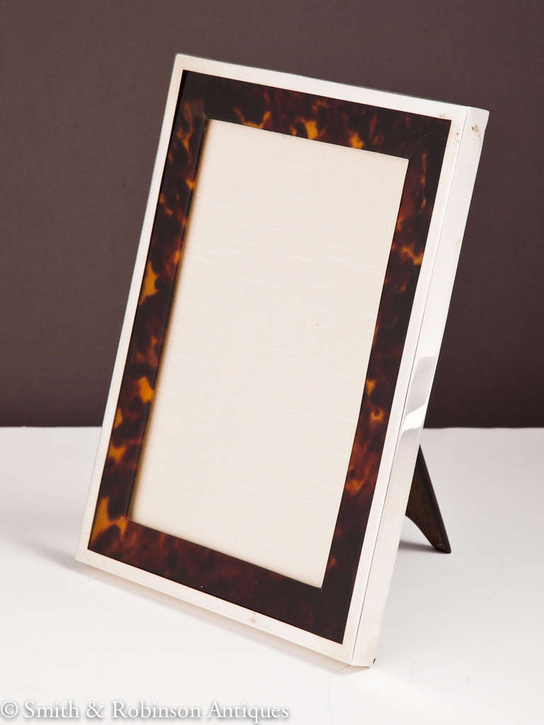 An Impressive Silver & Tortoiseshell Photo Frame Dated London 1913