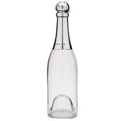 Superb Novelty Glass & Silver Champagne Bottle, Birmingham 1893 10