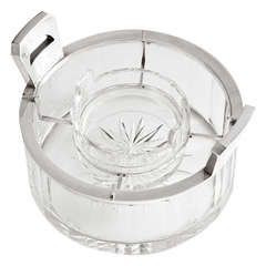 Superb Glass & Silver Caviar Bowl