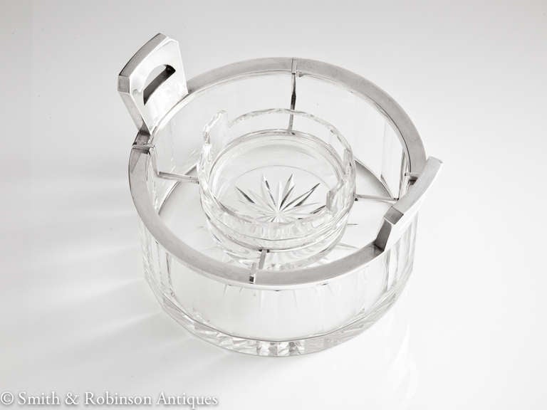 Superb Glass & Silver Caviar Bowl