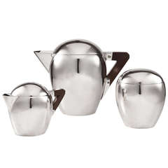 Rare Japanese Art Deco Silver Tea Set c.1920