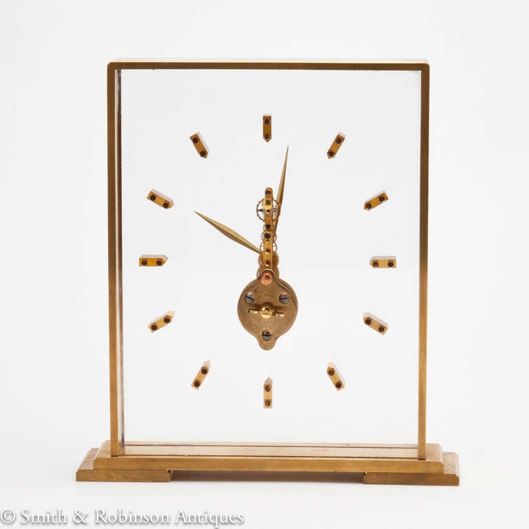 Finest Quality 1960s Swiss Jaeger-LeCoultre Clock In Excellent Condition In London, GB