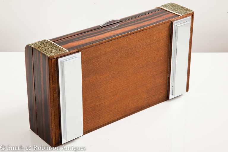 Art Deco Coromandel and Shagreen Cigar Box, circa 1925-1930 1