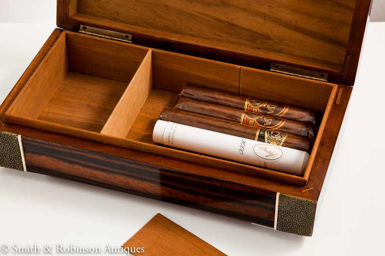 Art Deco Coromandel and Shagreen Cigar Box, circa 1925-1930 3