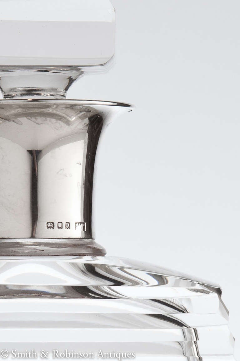Mid-20th Century Art Deco Pyramid Decanter by Mappin & Webb