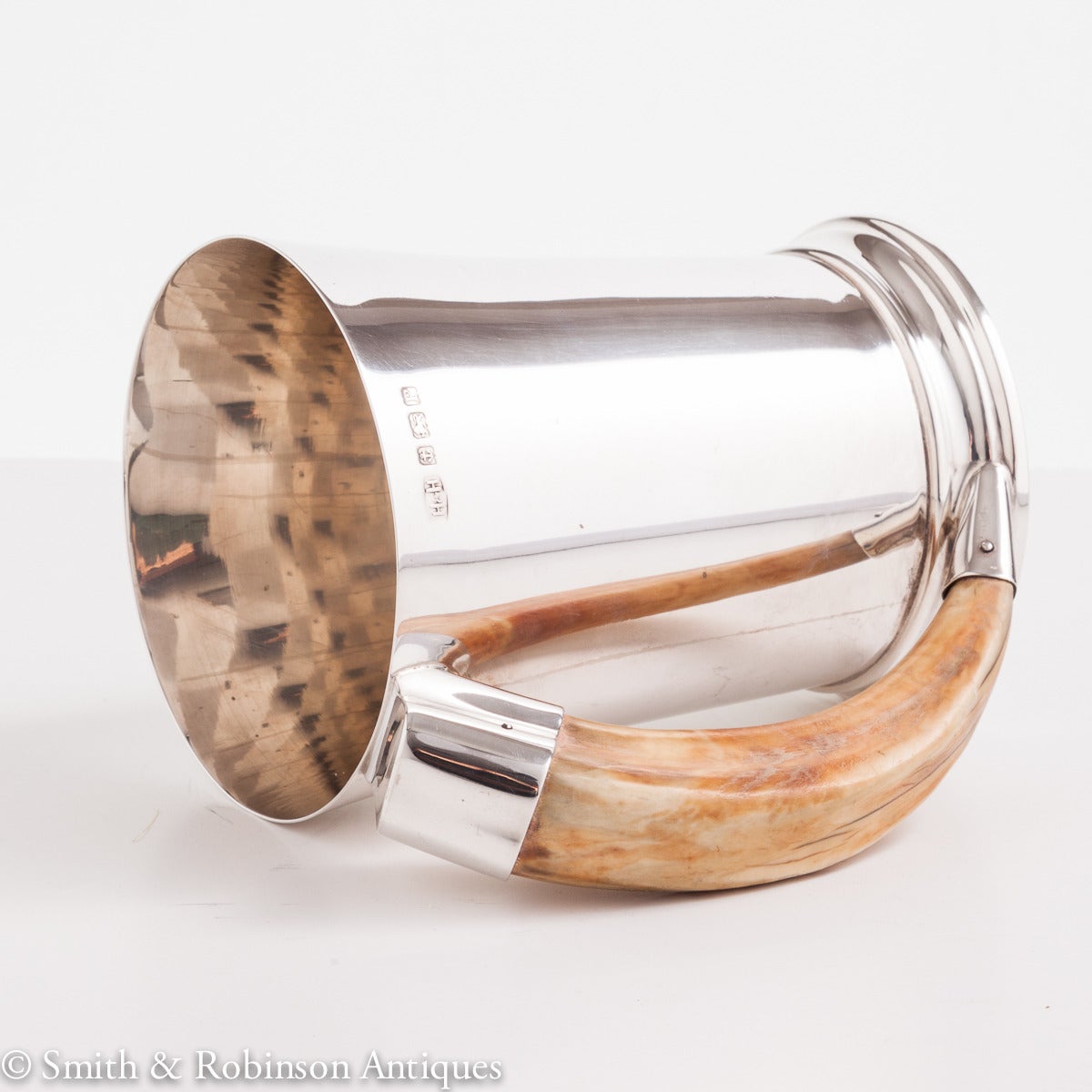 Silver Tankard with Boar Tusk Handle by Hukin & Heath 1939