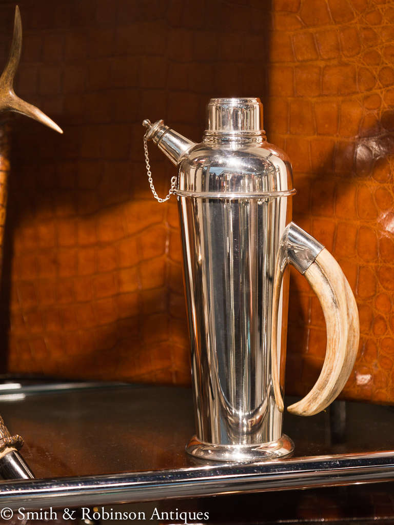 British Great Quality Cocktail Shaker English circa 1925-30