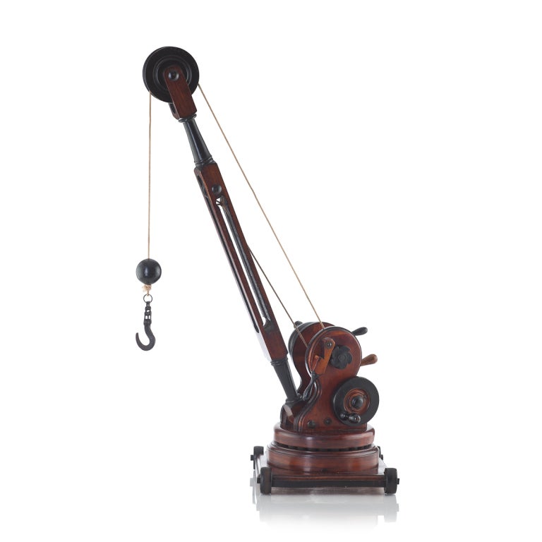 Early 20th Century Wooden Model of a Boys Crane English, circa 1908 In Excellent Condition In London, GB
