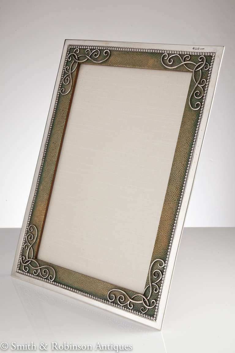 Beautiful Silver & Shagreen Picture Frame Dated Chester 1913