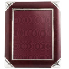 Very Large Antique Morocco Leather and Silver Photo Frame, London, 1897 5