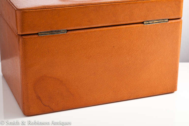 Mid-20th Century Exquisite Asprey Brothers Vintage Leather Grooming Travel Case, London, 1954