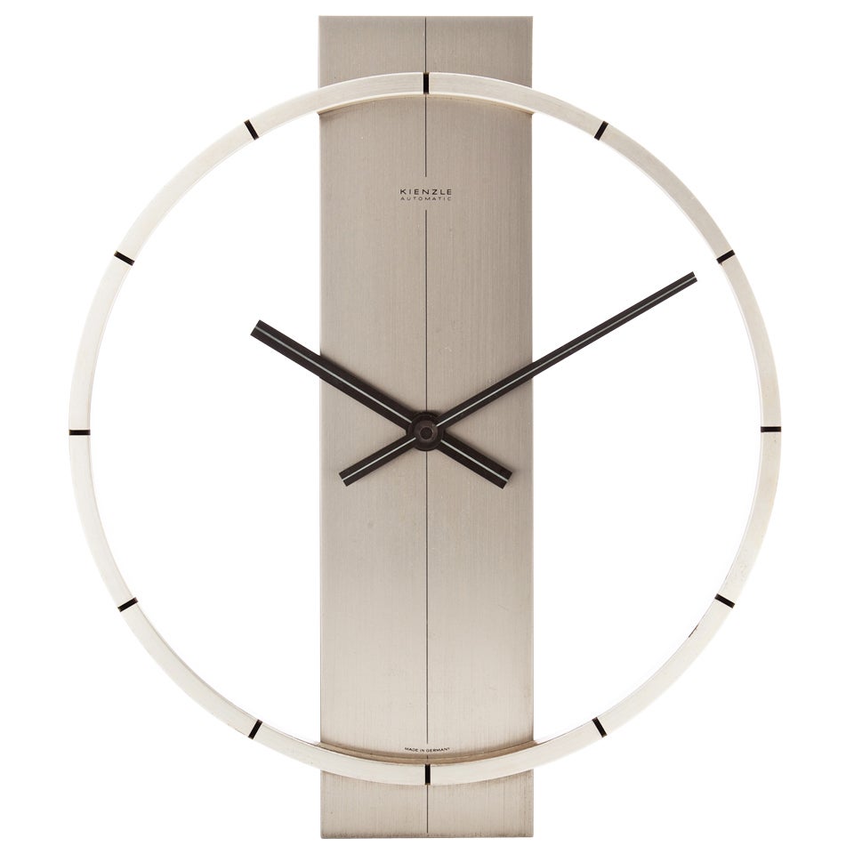 Stylish Modern Design Wall Clock by Kienzle Germany c.1960s