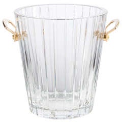 Vintage Impressive Baccarat Clear Glass Ice Bucket French c.1960