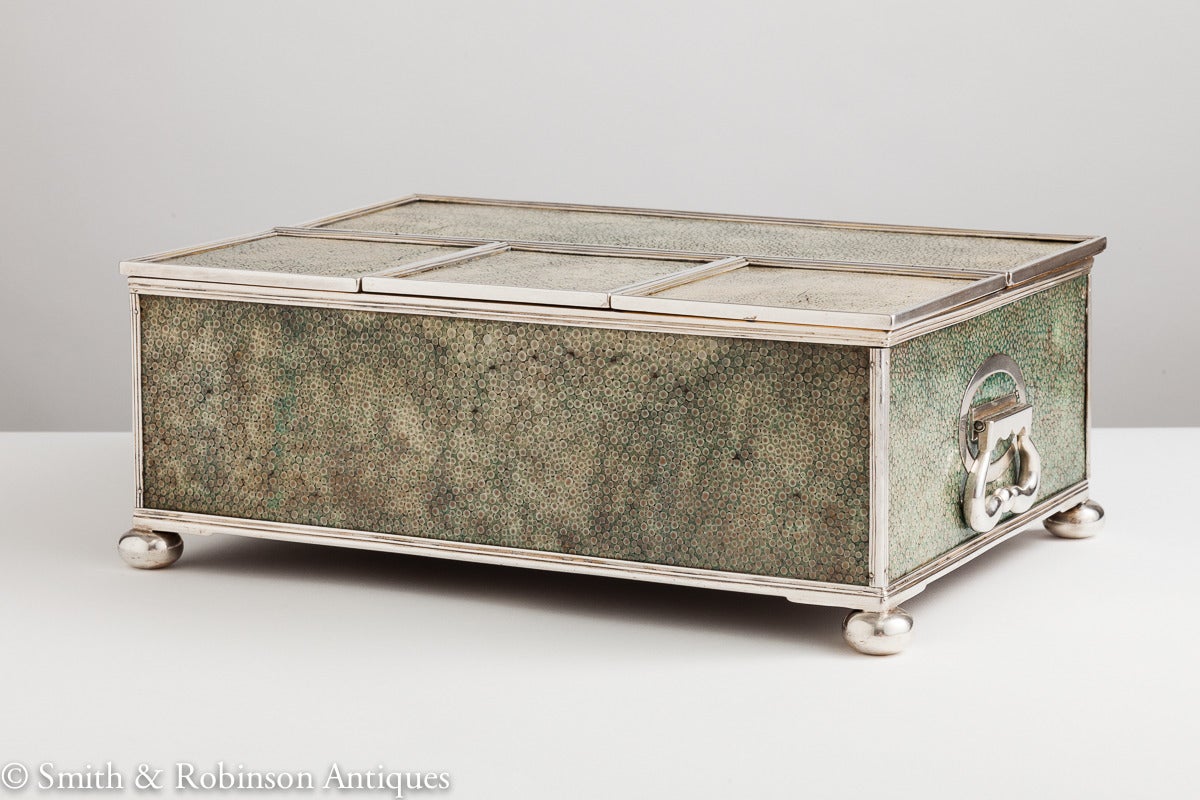 Rare Shagreen Desk Centerpiece, London 1913 3
