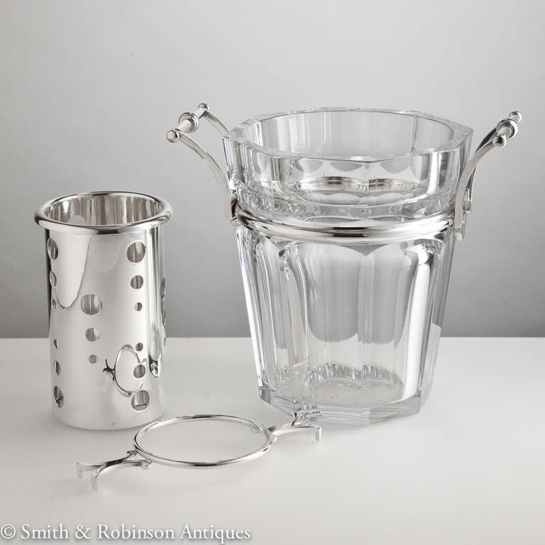 Stunning Pair of Baccarat Champagne Coolers, France circa 1950 1