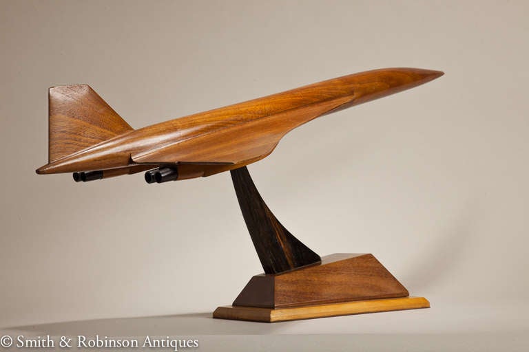 Fruitwood Large and Impressive Concorde Model Aircraft