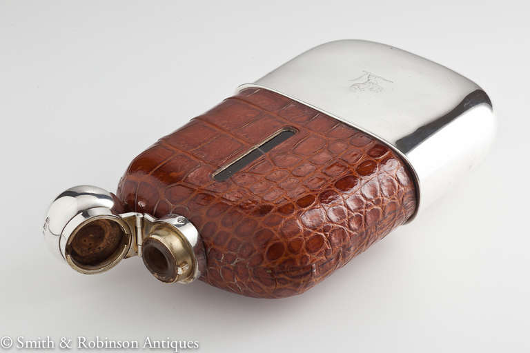 Large and Impressive Hip Flask by Maker Aide Bros., London 1896 2