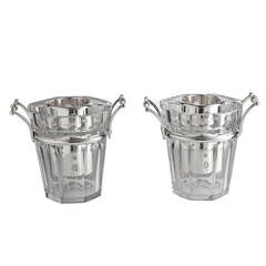 Retro Stunning Pair of Baccarat Champagne Coolers, France circa 1950