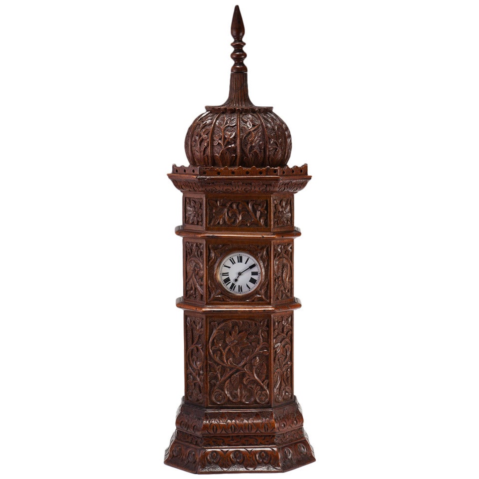 Indian Carved Tower Watch Holder India, 1895