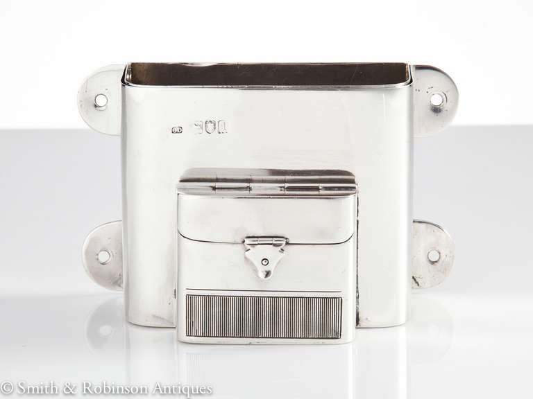 Rare Vintage Car Silver Ashtray by Maker Charles Dumenil, London 1906