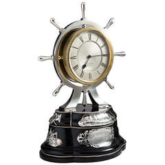 Antique Large and Impressive Nautically Themed Clock by EW Streeter, London, 1877