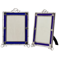 Antique Silver 
Blue Glass Frames by The Goldsmith 
Silversmith Co.