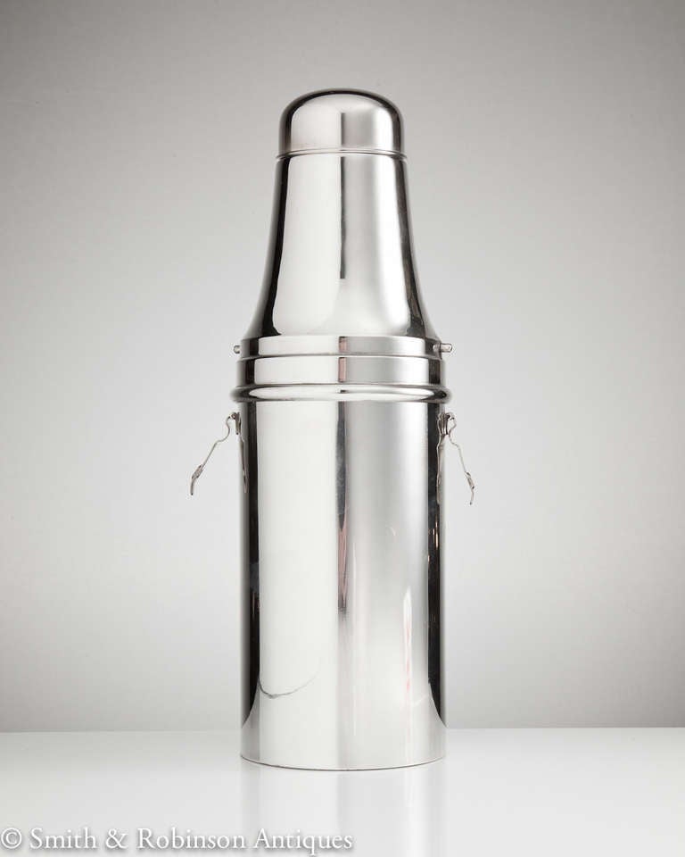Large Novelty Cocktail Shaker Set Containing Accessories English c.1925