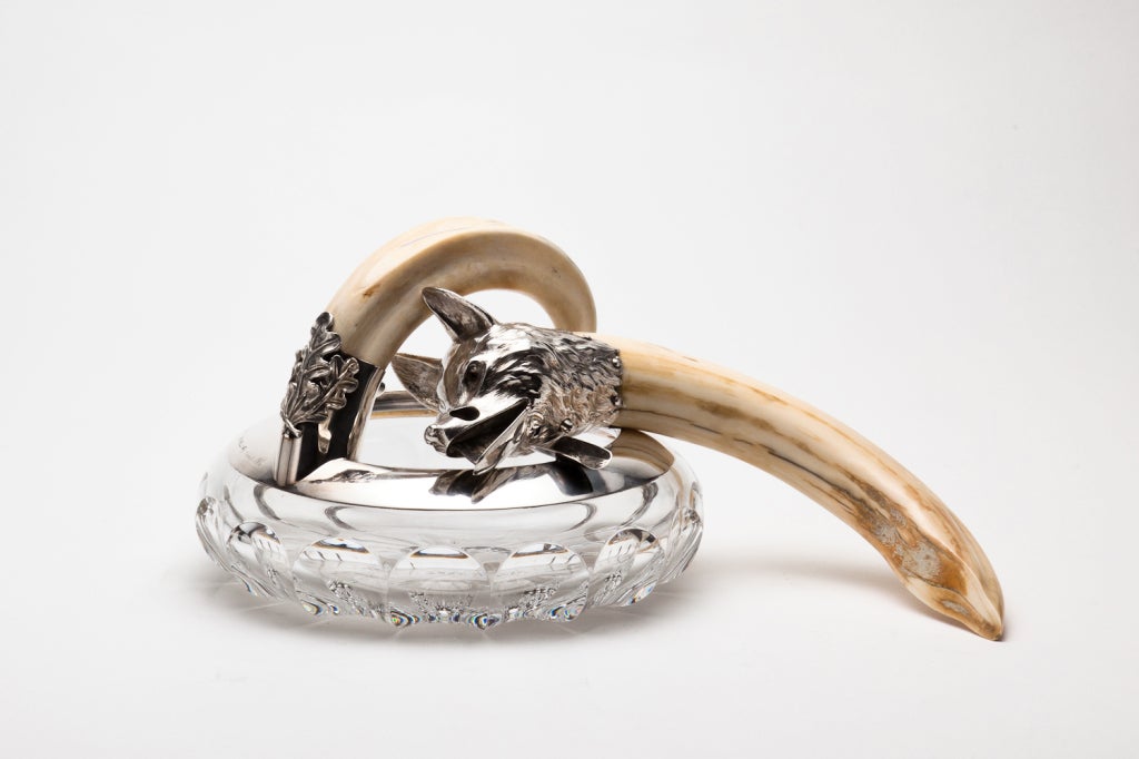 Silver Cigar Cutter in the Form of a Fox's Head c.1910