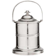Unusual Silver Canister with Lid & Handle Sheffield 1906 12