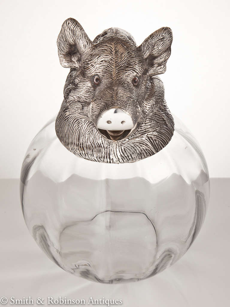Spanish Large and Impressive Boar's Head Pitcher