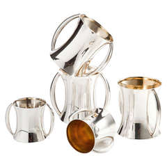 Impressive Collection of English Silver Tankards by Harry Aitken 12
