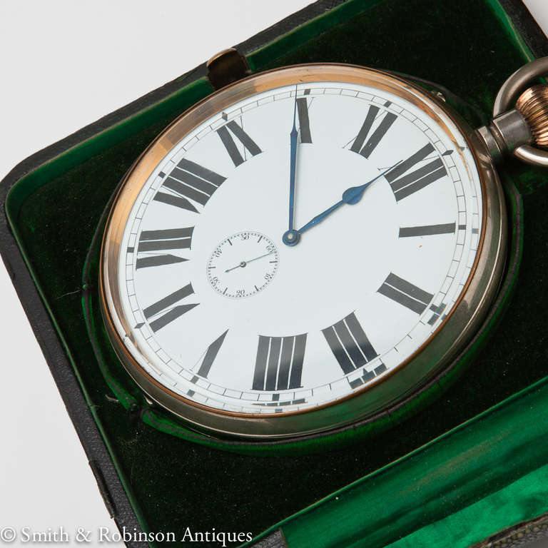 20th Century Large Shagreen Encased Goliath Clock