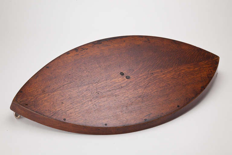 Large Oak Nautically Themed Boat Shaped Tray, circa 1880 For Sale at