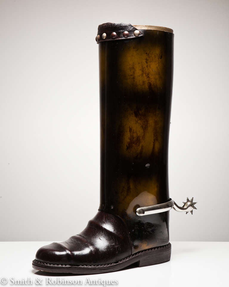 Impressive Oversized Military Boot Stick or Umbrella Stand French c.1910