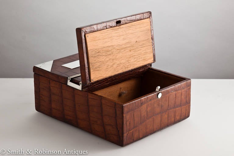 English Early Double Cigar Box by Alexander Fisher, London, circa 1886